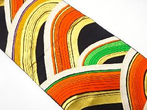 アンティーク　波模様織り出し袋帯（着用可）